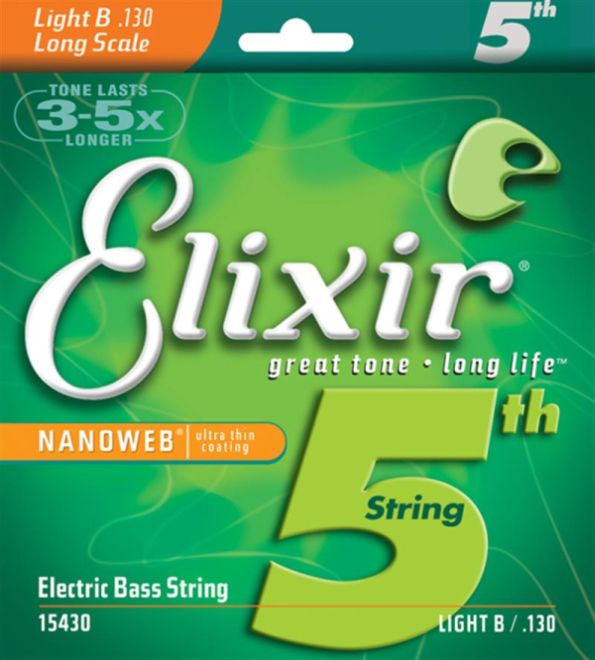 Elixir Steel NANOWEB Bass 15430 Light, Long Scale B 130