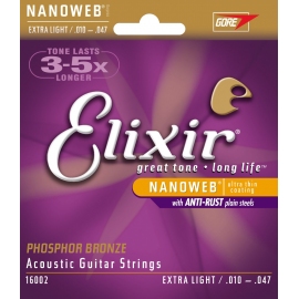 Elixir Phosphor Bronze Nanoweb 16002 sada strún pre akustickú gitaru