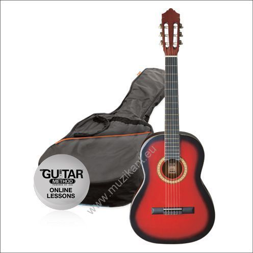 Klasická gitara paket 1/2 Ashton SPCG 12 TRB Pack červená