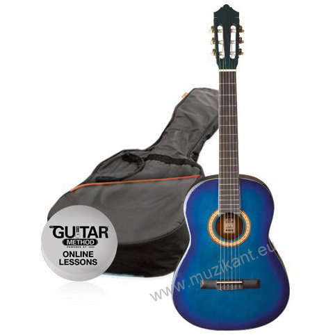 Klasická gitara paket 1/2 Ashton SPCG 12 TBB Pack modrá
