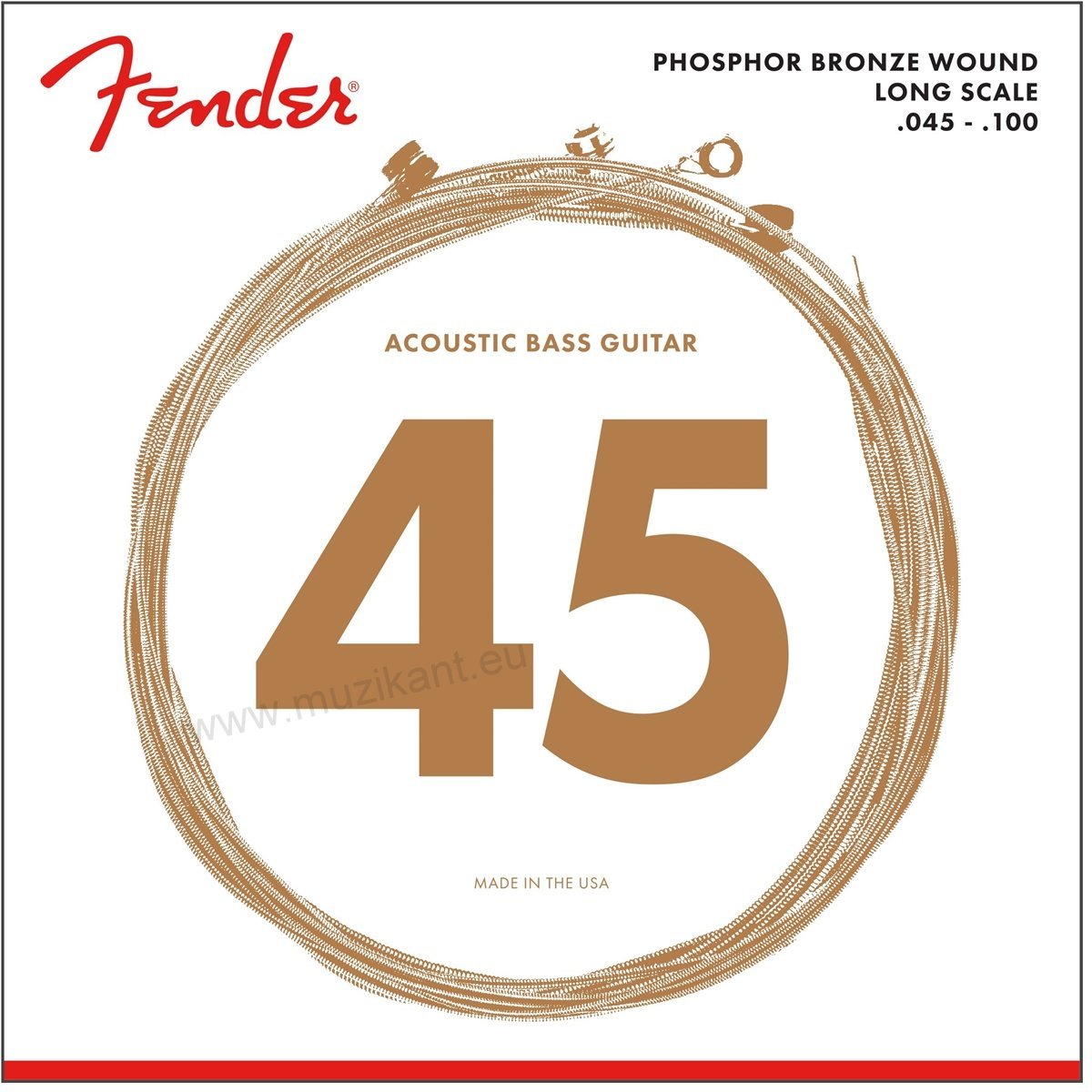 Struny akust. bas. 45-100 Fender 073-8060-400 PHBR