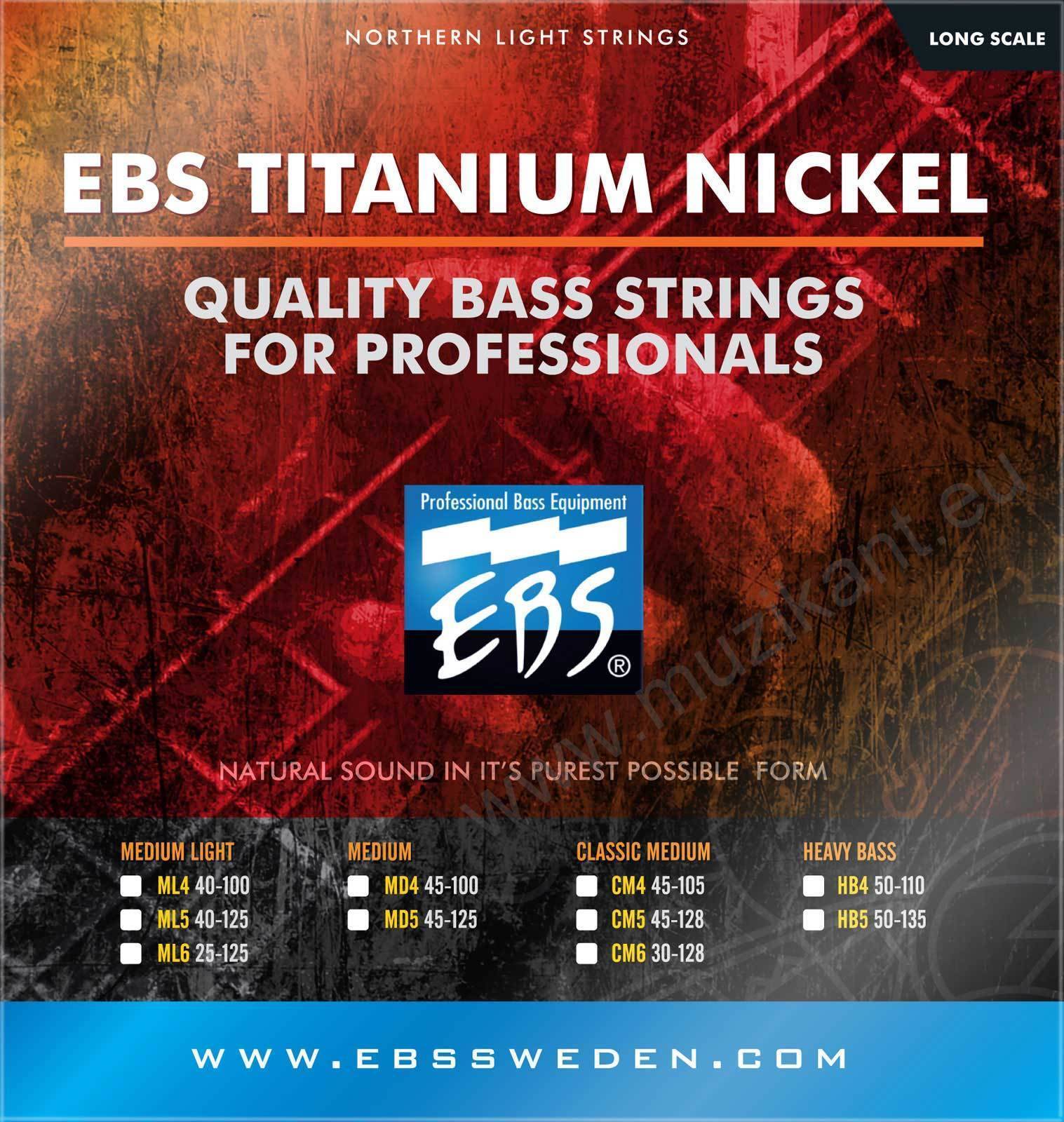 EBS TN-MD5 Titanium Nickel 45-125