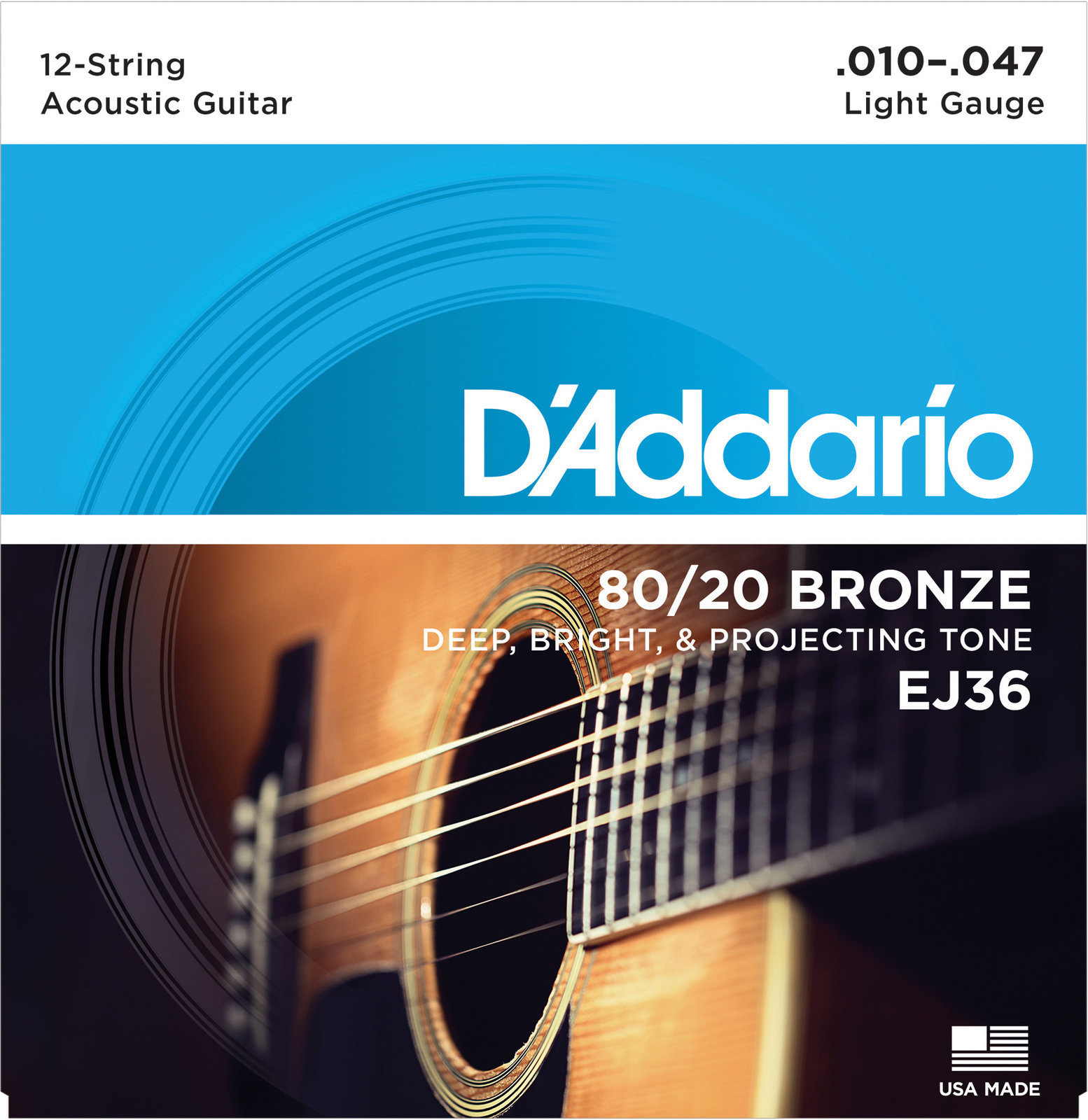 D'Addario EJ36 Struny pre 12-strunovú akustickú gitaru