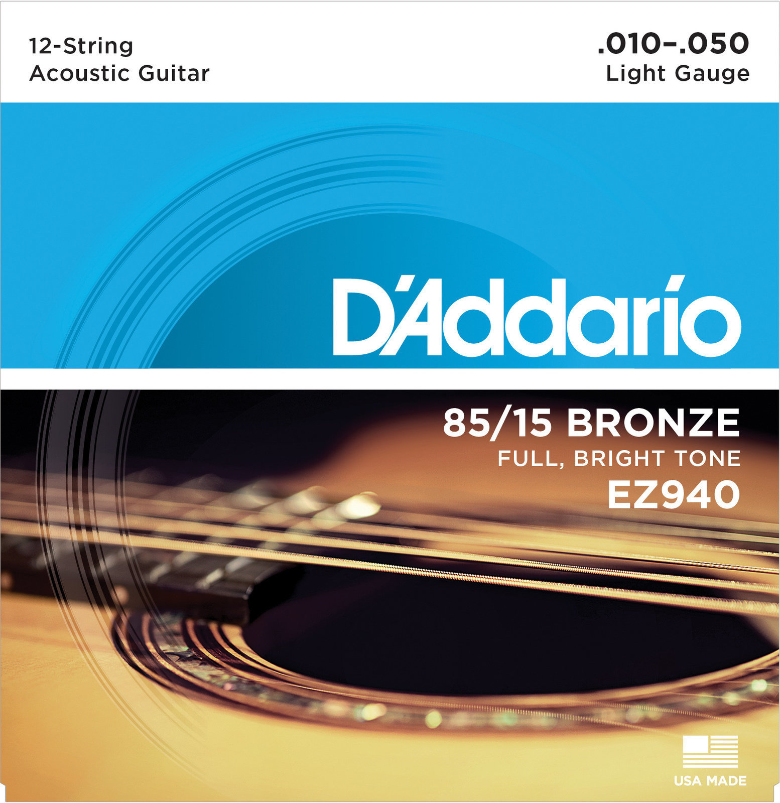 D'Addario EZ940 Struny pre 12-strunovú akustickú gitaru 