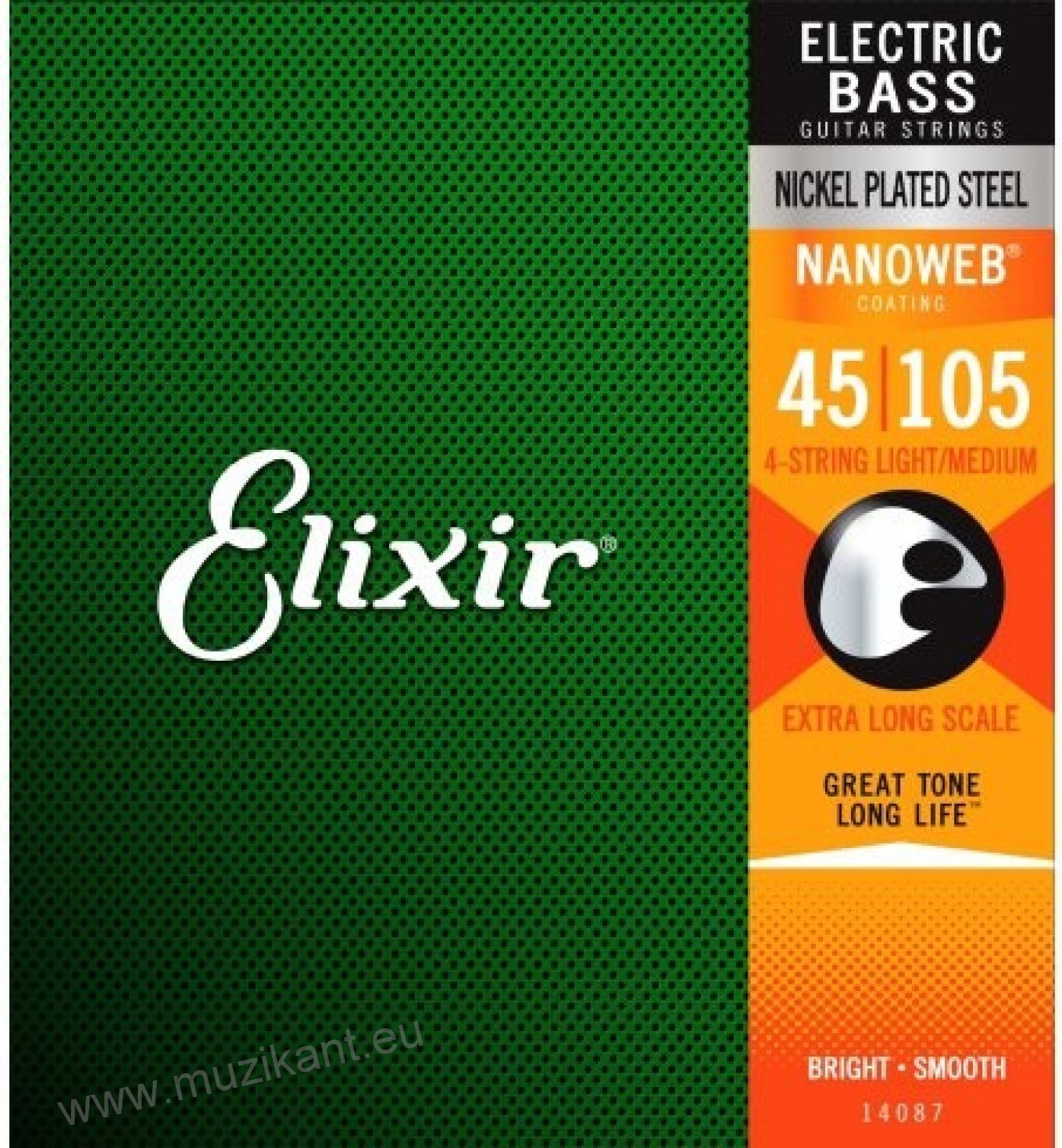 Elixir Bass Extra Long Scale Nanoweb 14087 Medium XL