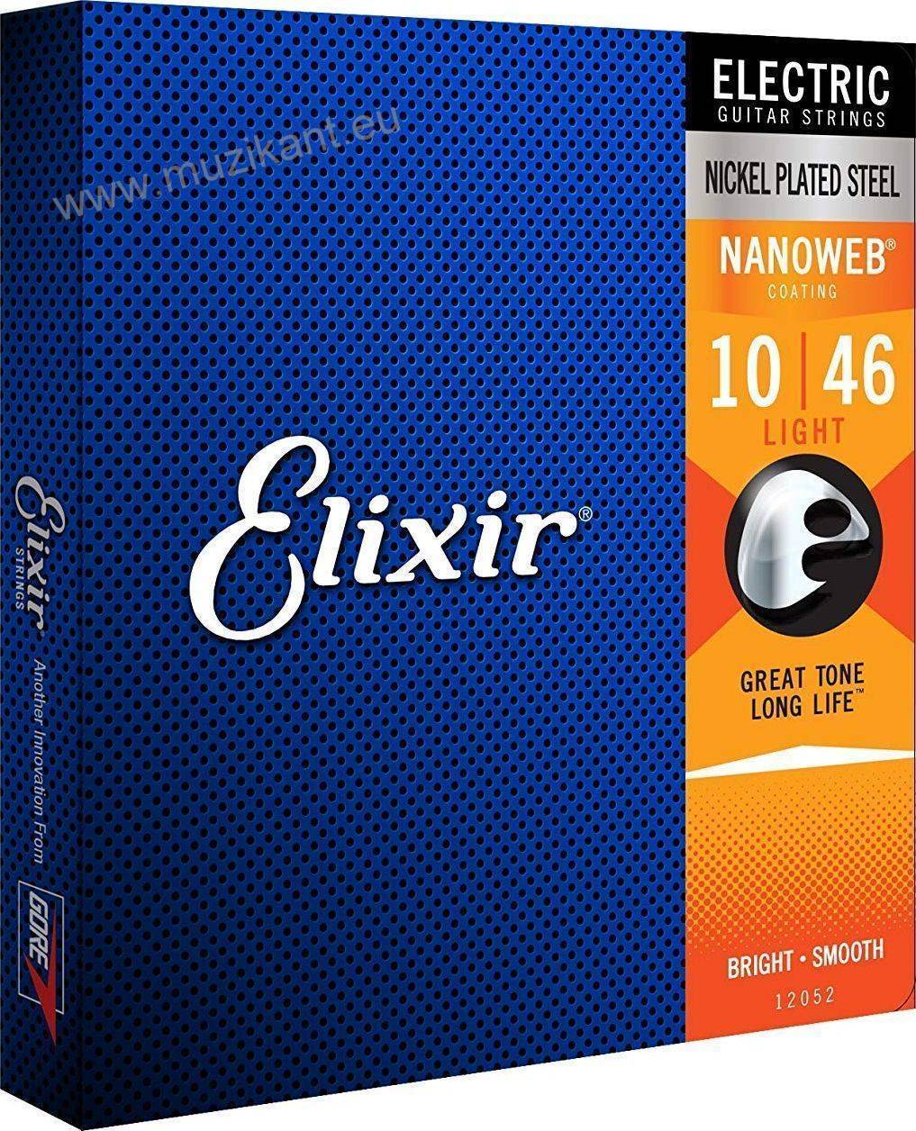 Elixir Electric NANOWEB 10/46 Light  (Struny na elektrickú gitaru ) 12052